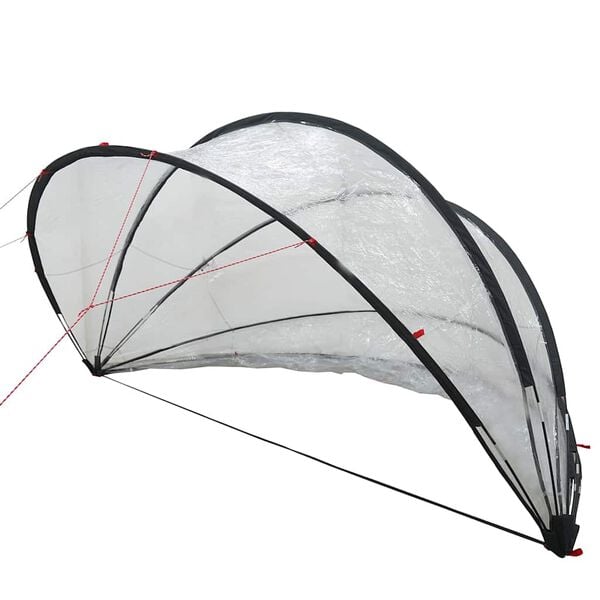 vidaXL D&ocirc;me de piscine Transparent 336 x 322 x 160 cm PVC