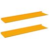 vidaXL &Eacute;tag&egrave;re flottante 2 pcs Jaune moutarde 80 x 18 x 2,5 cm Acier