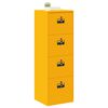 vidaXL Cabinet de Dossier Jaune moutarde 44 x 50 x 106.5 cm