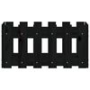 vidaXL Jardini&egrave;re avec design de cl&ocirc;ture noir 60x30x30 cm pin massif