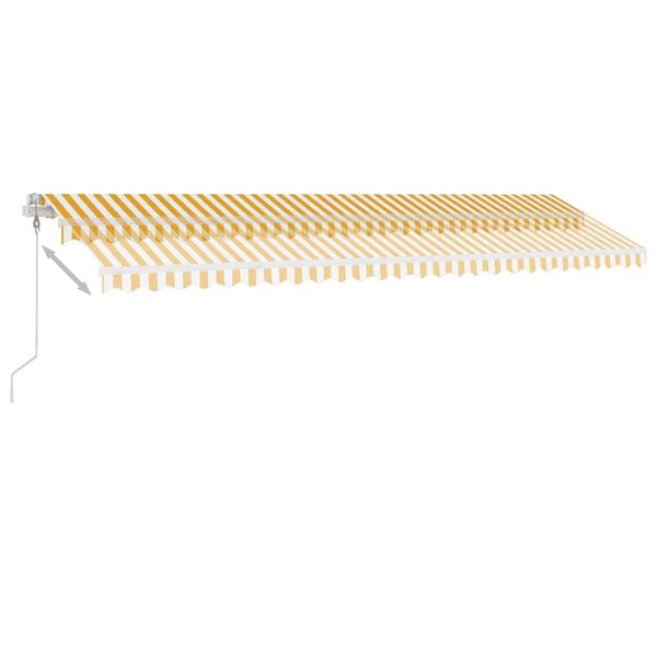 vidaXL Auvent automatique sur pied 600x300 cm Jaune/Blanc