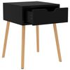 vidaXL Table de chevet Noir brillant 40x40x56 cm Bois d'ingénierie