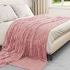 vidaXL Couvertures &agrave; jeter 6 pcs Rose 240 x 220 cm Toison