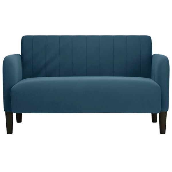 vidaXL Canap&eacute; causeuse bleu 109 cm velours