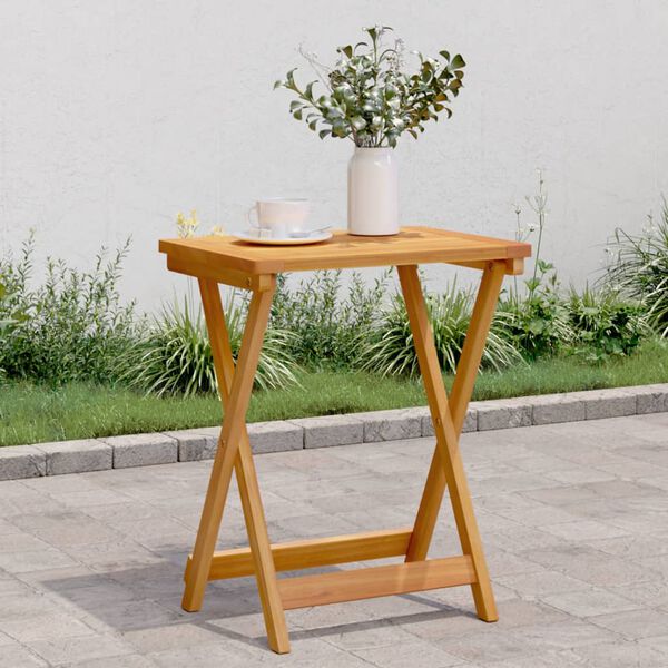 vidaXL Table pliable de jardin 50x36x60 cm bois d'acacia solide