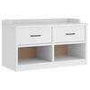 vidaXL Banc de couloir SANDNES blanc 87x40x50 cm bois de pin massif