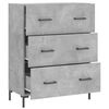 vidaXL Buffet gris béton 69,5x34x90 cm bois d'ingénierie