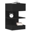 vidaXL Cabinet de chevet avec tiroir 2 pcs Chêne noir 40 x 35 x 65 cm