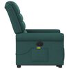 vidaXL Fauteuil inclinable de massage &eacute;lectrique Vert fonc&eacute; Tissu