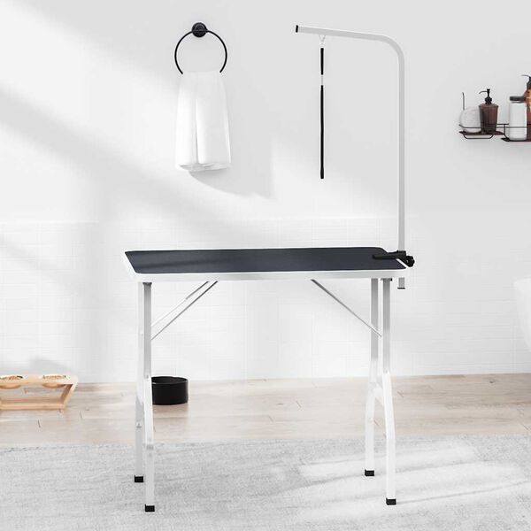 vidaXL Table de Toilettage Ajustable pour Chiens Chats 1 Potence