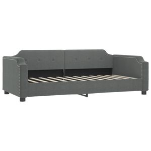 vidaXL Lit de jour gris fonc&eacute; 100x190 cm tissu