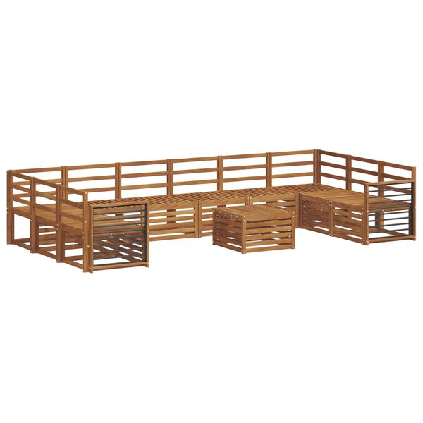 vidaXL Ensembles de canap&eacute;s 11 pcs Naturel Bois d'Acacia Massif