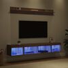 vidaXL Ensemble de meuble TV mural avec LED 5 pcs Ch&ecirc;ne artisanal