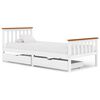 vidaXL Cadre de lit sans matelas blanc bois de pin massif 90x200 cm