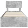 vidaXL Cadre de lit Gris B&eacute;ton 75 x 190 cm Bois d&rsquo;ing&eacute;nierie