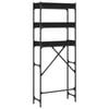 vidaXL &Eacute;tag&egrave;re de lave-linge noir 67x25x163 cm bois d'ing&eacute;nierie