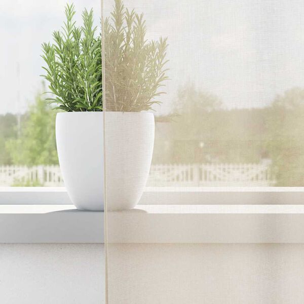 vidaXL Rideaux en voile avec œillets 2 pcs crème 140x245 cm