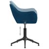 vidaXL Chaises pivotantes &agrave; manger lot de 6 bleu velours