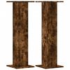 vidaXL Supports de haut-parleurs 2 pcs ch&ecirc;ne fum&eacute; bois d'ing&eacute;nierie