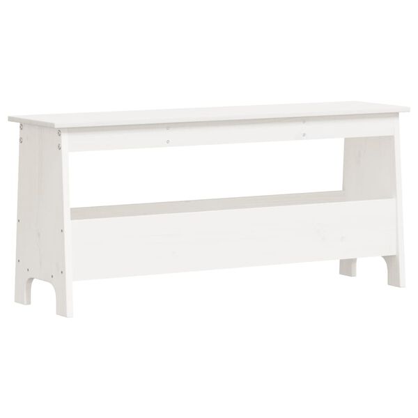 vidaXL Banc d'entr&eacute;e Blanc 100x28x45 cm Bois massif Pin