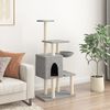 vidaXL Arbre à chat avec griffoirs en sisal Gris clair 131 cm