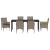 vidaXL Ensemble de salle &agrave; manger pour jardin 7 pcs Gris polyrotin