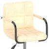 vidaXL Chaises pivotantes &agrave; manger lot de 4 cr&egrave;me velours