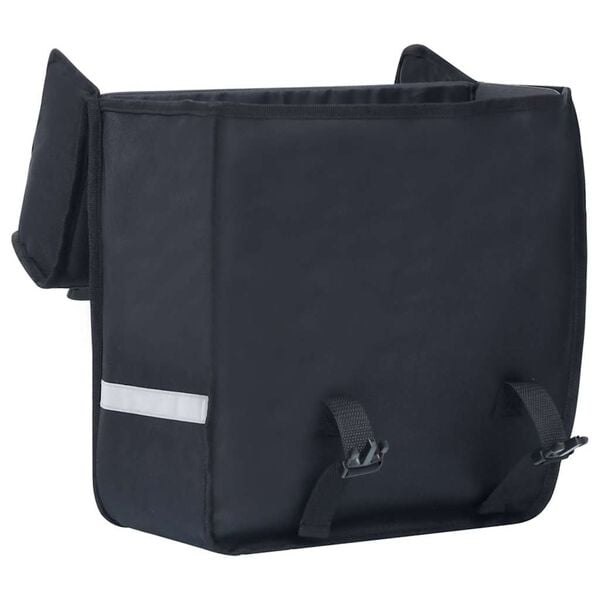 vidaXL Sac de v&eacute;lo simple pour porte-bagages &eacute;tanche 21 L Noir