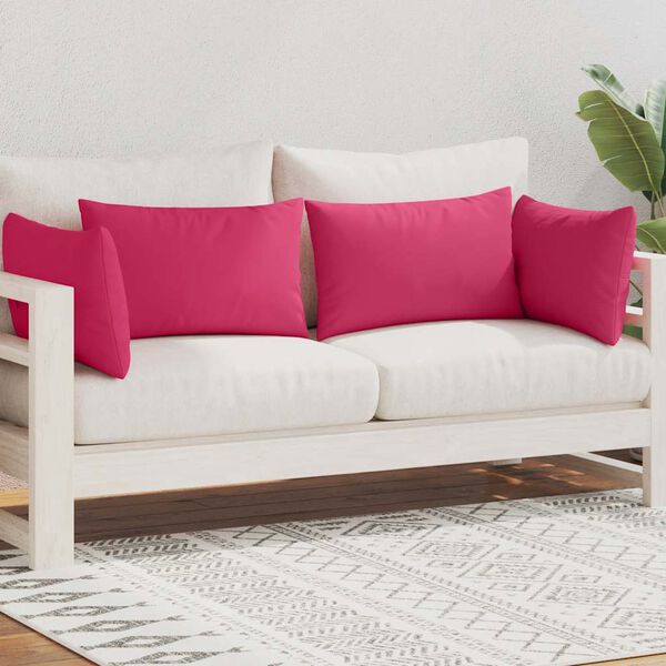vidaXL Oreiller d'extérieur lot de 4 60 x 40 cm Rose