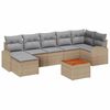 vidaXL Ensemble de canap&eacute; de jardin 8 pc Beige et Gris clair polyrotin