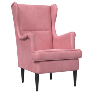 vidaXL Fauteuil Rose Velours