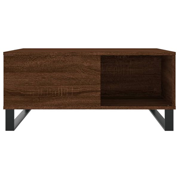vidaXL Table basse chêne marron 80x80x36,5 cm bois d'ingénierie