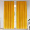 vidaXL Rideaux occultants 2 pcs Jaune moutarde 140 x 245 cm Velours