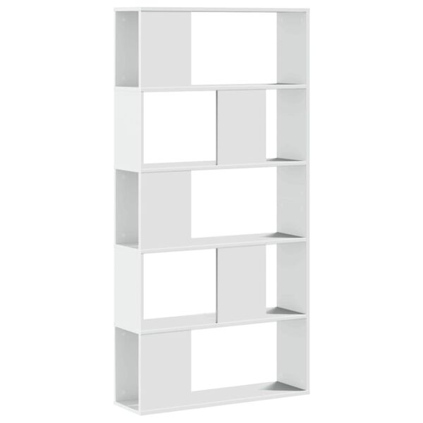 vidaXL Bibliothèque 5 niveaux blanc 80,5x23,5x162,5 cm bois ingénierie