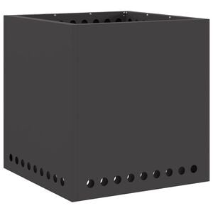vidaXL Bol de feu sans fum&eacute;e Noir 48 x 48 x 50 cm Acier patin&eacute;