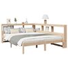 vidaXL Lit biblioth&egrave;que sans matelas 135x190 cm bois de pin massif