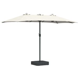 vidaXL Parasol de jardin Sable et anthracite 385 x 209 x 244 cm
