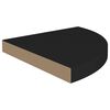 vidaXL &Eacute;tag&egrave;re d'angle flottante noir 35x35x3,8 cm MDF