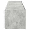 vidaXL Meubles TV muraux et lumières LED 2pcs gris béton 80x35x31 cm