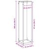 vidaXL Portant de bois chauffage noir 25x25x100 cm