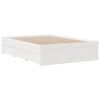 vidaXL Cadre de lit sans matelas avec tiroirs blanc 150x200 cm pin