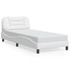 vidaXL Cadre de lit sans matelas Hvar blanc 90x190 cm similicuir