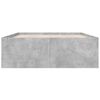 vidaXL Cadre de lit sans matelas gris b&eacute;ton 135x190 cm
