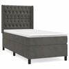 vidaXL Sommier &agrave; lattes de lit et matelas Gris fonc&eacute; 80x200 cm Velours