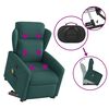 vidaXL Fauteuil inclinable de massage &eacute;lectrique Vert fonc&eacute; Tissu