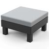 Keter Garden Elements Pouf simple Graphite avec coussin gris clair