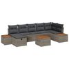 vidaXL Ensemble de canap&eacute; de jardin 8 pc Gris polyrotin