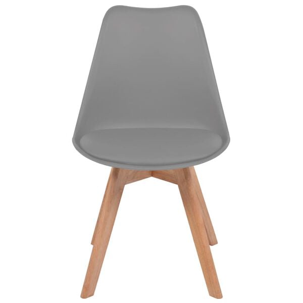 vidaXL Chaises à manger lot de 6 Gris Plastique