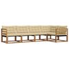 vidaXL Ensemble de canap&eacute;s d'ext&eacute;rieur 5 pc Naturel et Beige