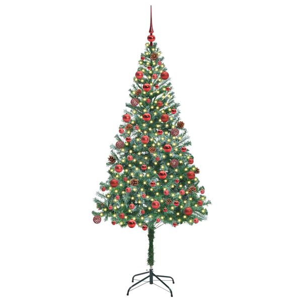 vidaXL Sapin de No&euml;l artificiel avec 300 LED Vert 180 cm PVC et Acier